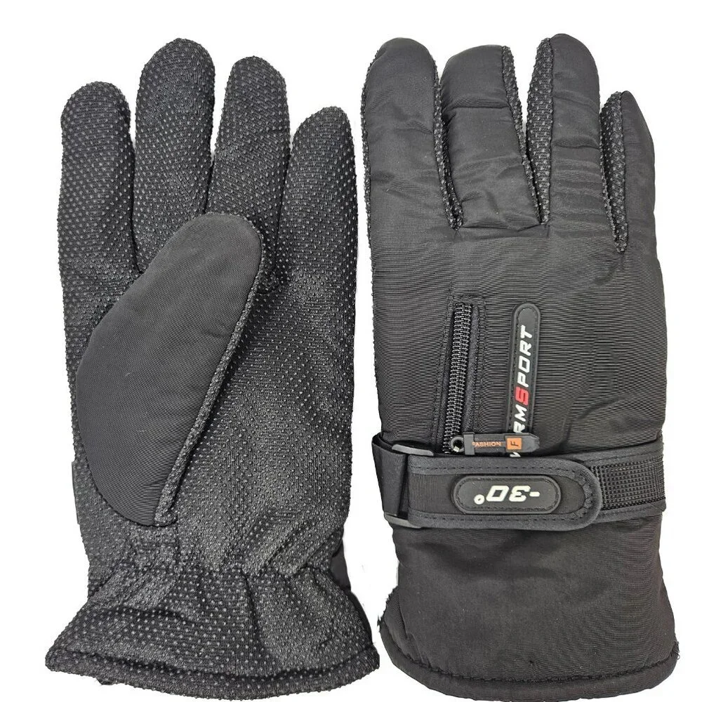 Women's Felt Lined Ski Winter Gloves, Multiple Colors, One Size 10